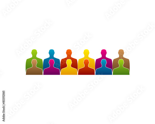 Obraz na plátne colorful people group