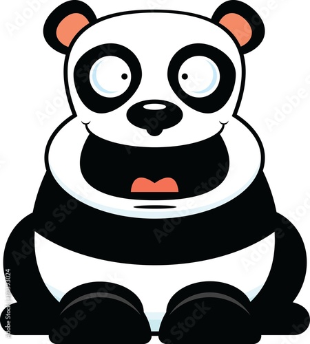 Fototapeta Naklejka Na Ścianę i Meble -  Cartoon Panda Happy