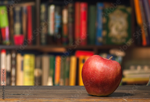Apple in a library