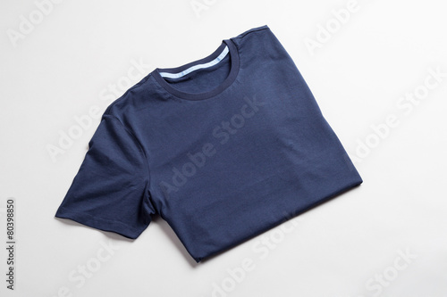 Dark blue tshirt template ready for your graphic design.
