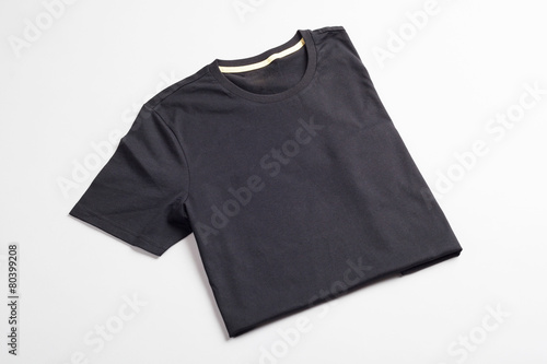 Black tshirt template ready for your graphic design. © Pitcher