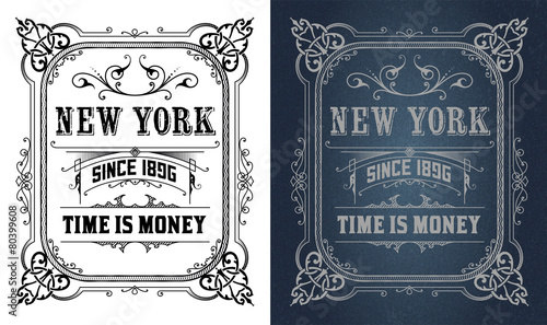 Retro design, dark and white set. Vector