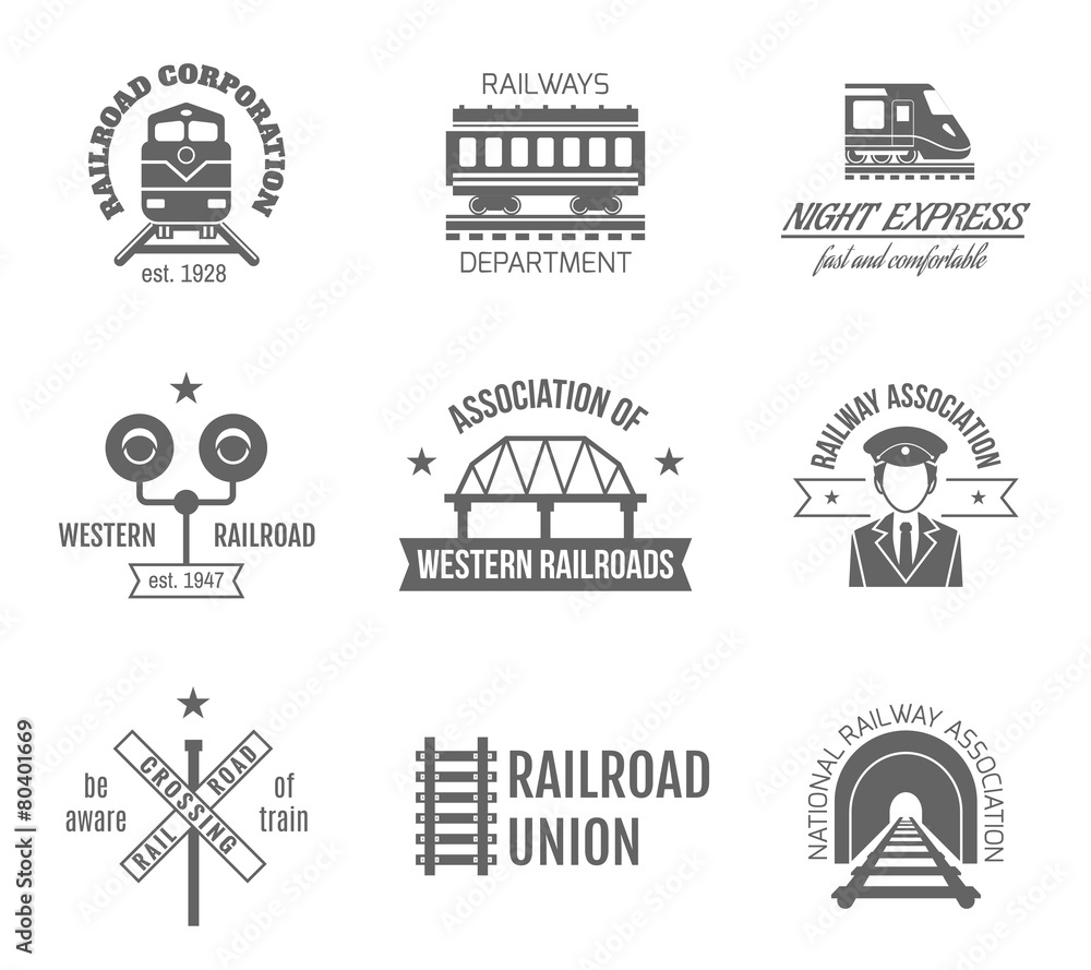 Railway Label Set