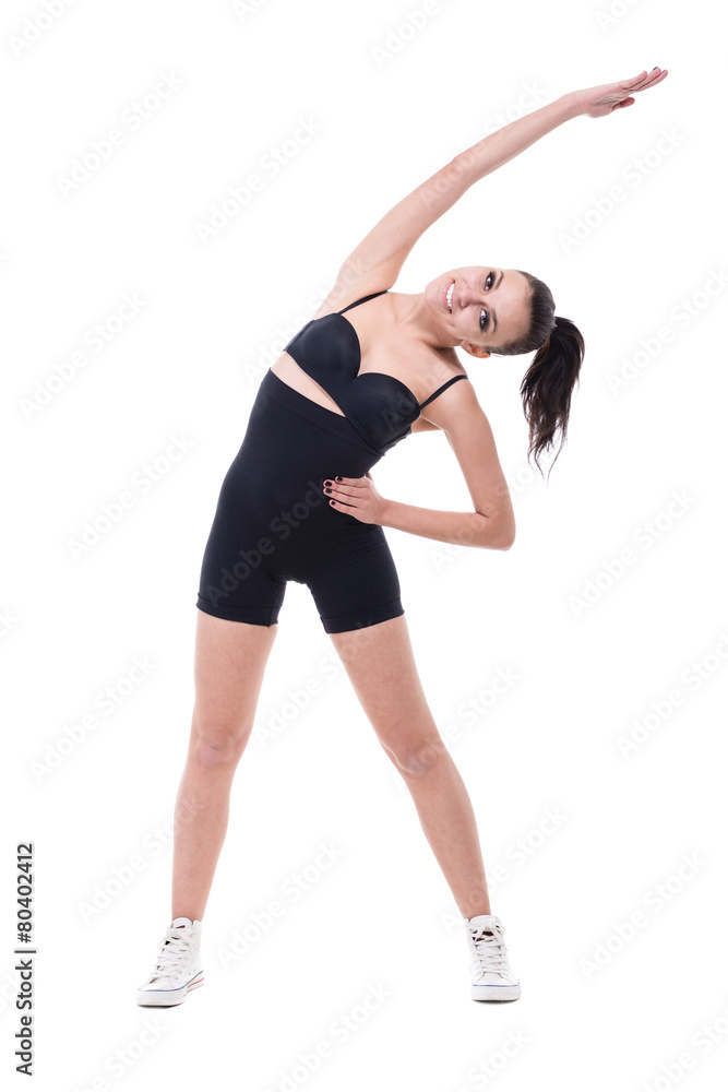 woman gymnast, isolated on white woman gymnast, isolated on white