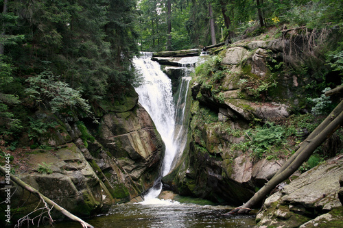 Szklarka Waterfall in Szklarska Poreba. Poland  Europe.