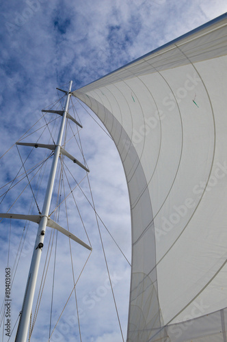 main sail in the wind