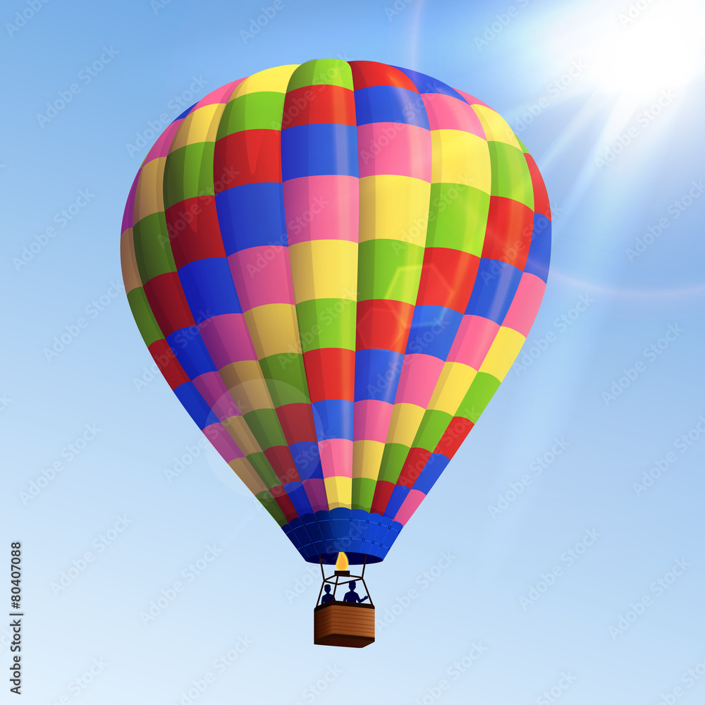 Naklejka premium Realistic Air Balloon