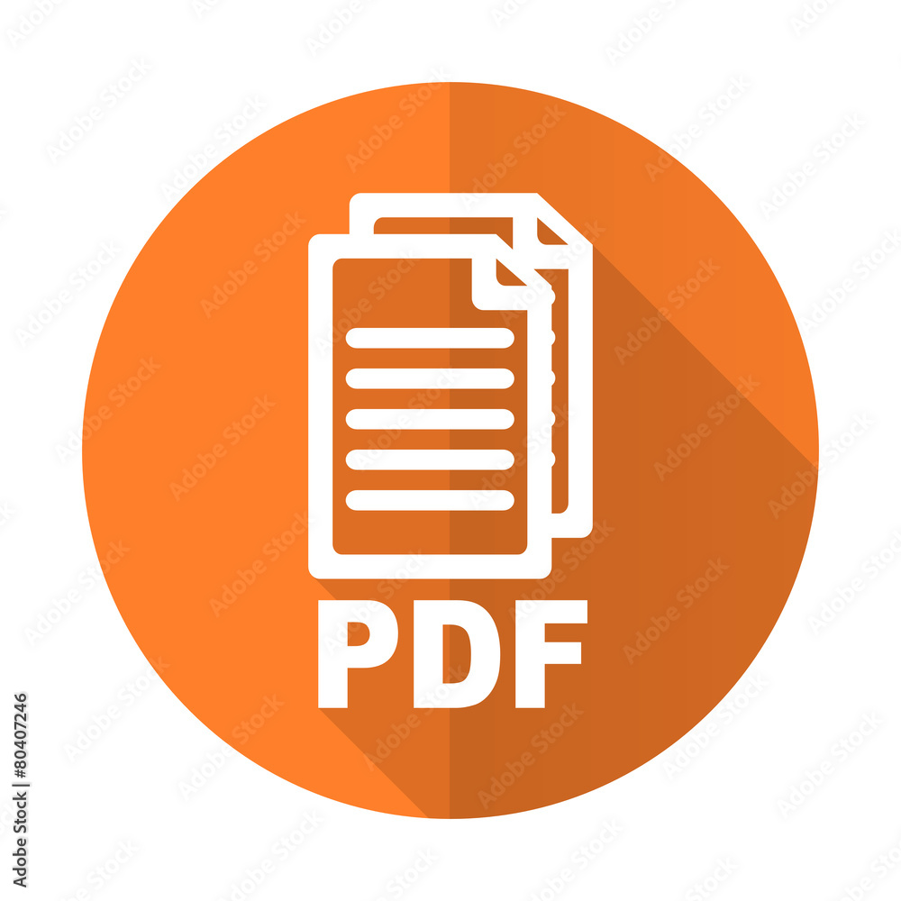 pdf orange flat icon pdf file sign pdf orange flat icon pdf file sign