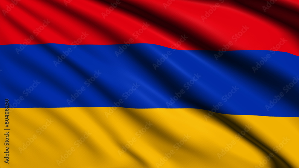 Armenia flag with fabric structure