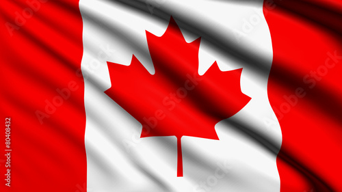 Canada flag with fabric structure
