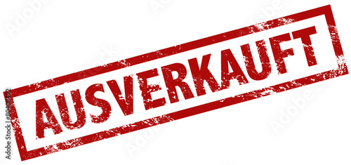 Stempel rot Ausverkauft Grunge