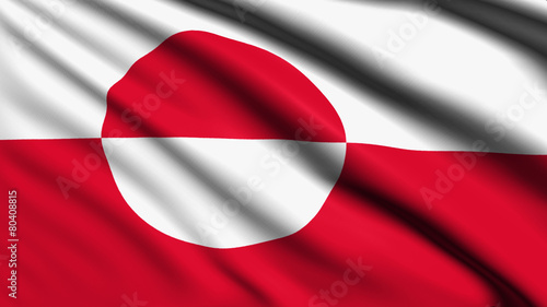 Greenland flag with fabric structure