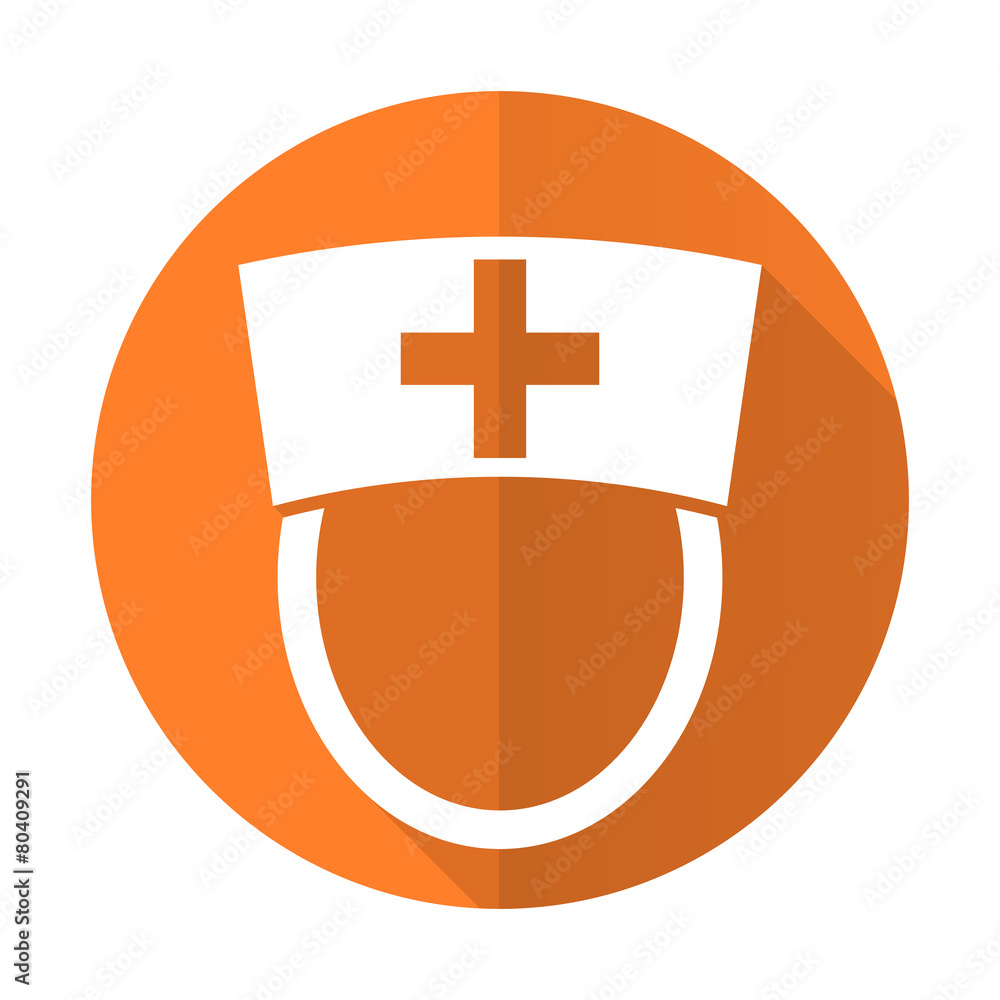 nurse orange flat icon hospital sign nurse orange flat icon hospital sign