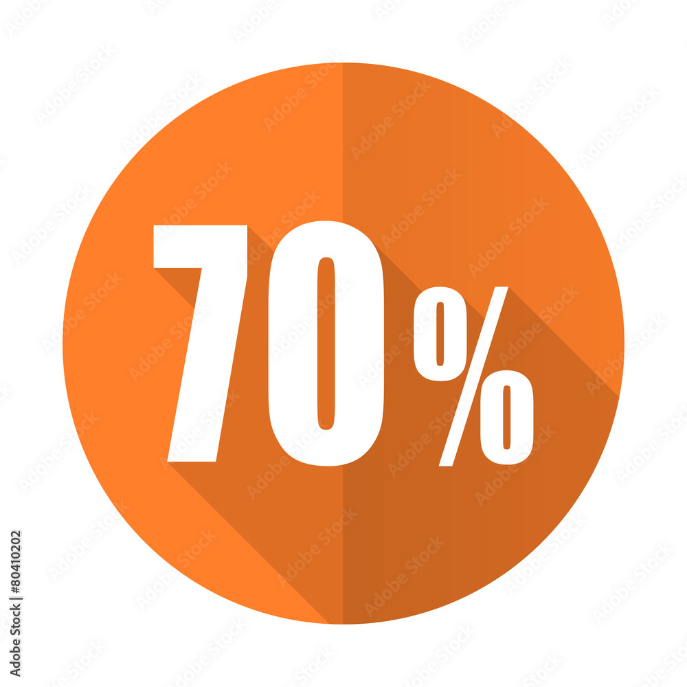 70 percent orange flat icon sale sign 70 percent orange flat icon sale sign