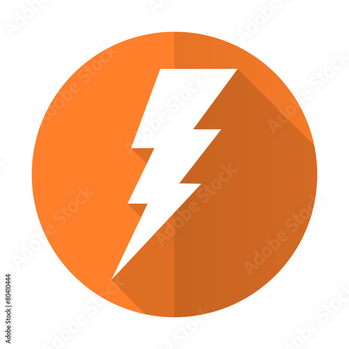 Free Download bolt orange flat icon flash sign - GFXLoad