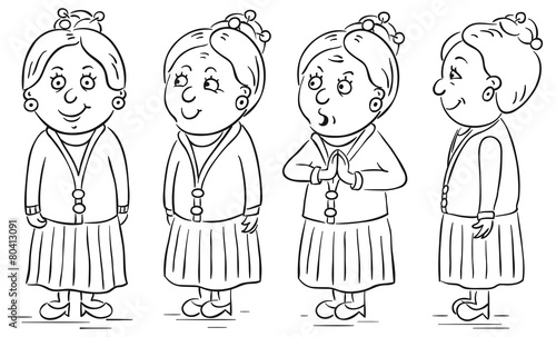 Cartoon grandmother