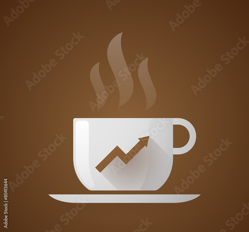 Coffee cup with a graph