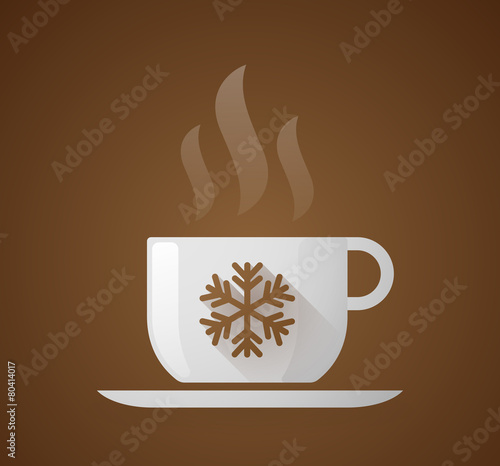 Coffee cup with a snow flake