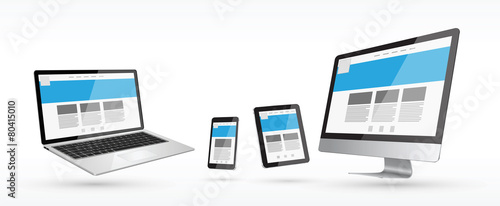Modern digital tech device on white background