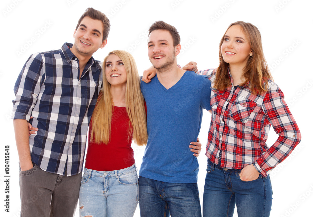 Obraz premium Group of happy young people