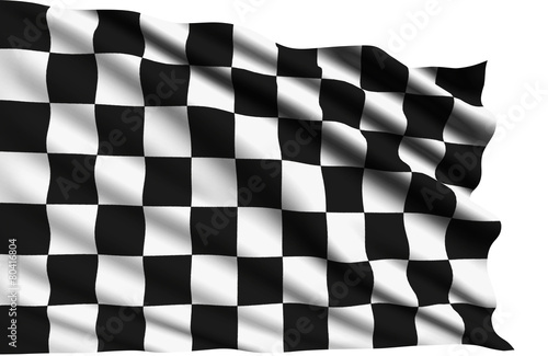 checkered flag with fabric structure © ptyszku