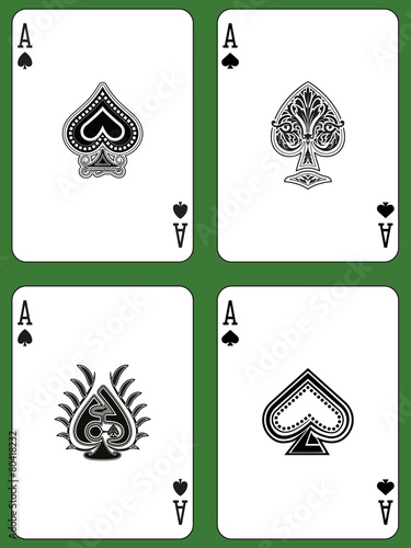 Aces of Spades in four versions