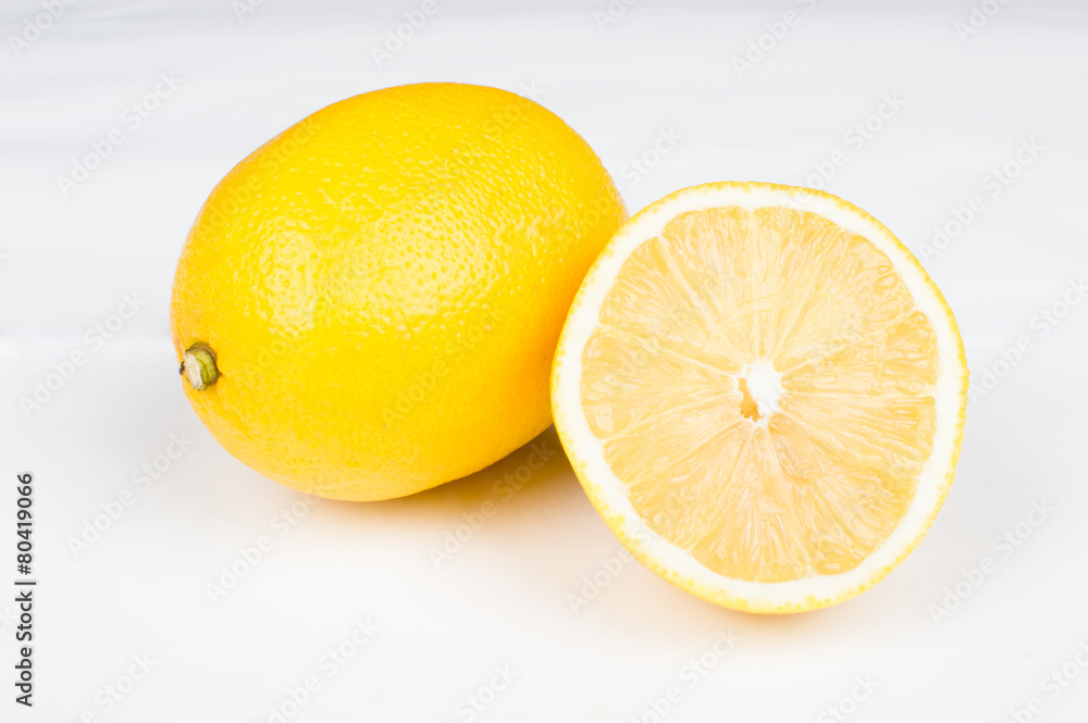 a lemon and chopped a lemon and chopped