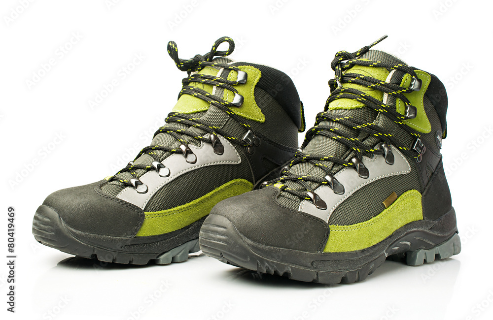 A pair of sports shoes trekking A pair of sports shoes trekking