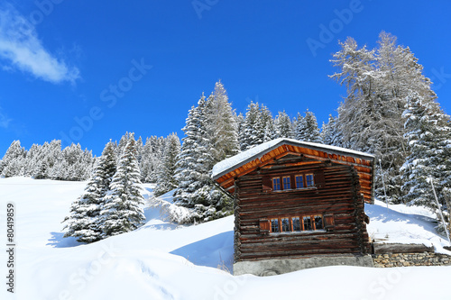 Holzchalet im Schnee © Kara