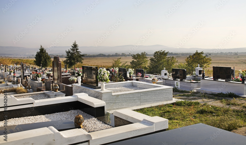 Cemetery in Mikro Dasos. Greece