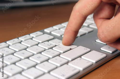 clavier touche entrée appuyé