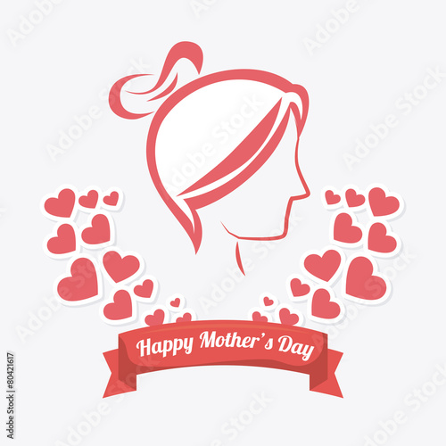 Happy mothers day card design.