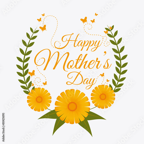Happy mothers day card design.