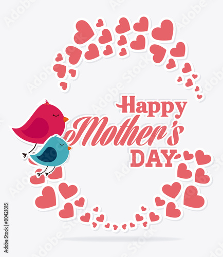 Happy mothers day card design.