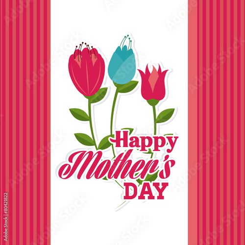 Happy mothers day card design.