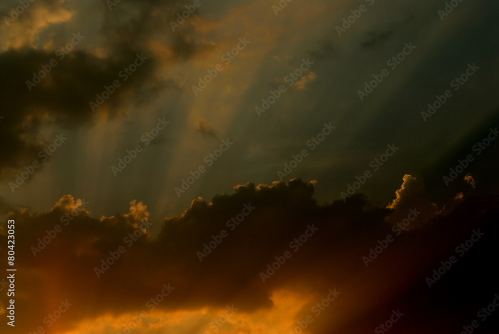 sky with sun shine through the cloud and sun beam sky with sun shine through the cloud and sun beam