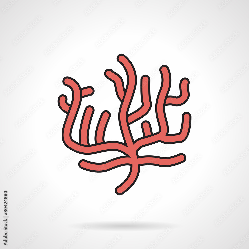 Flat vector icon for coral Flat vector icon for coral