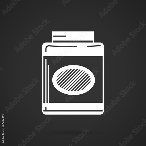 White vector icon for gainer supplements