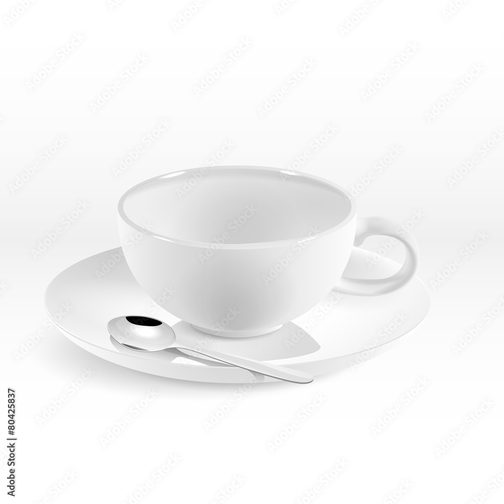 White porcelain cup White porcelain cup