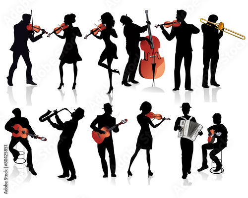 Musicians silhouettes
