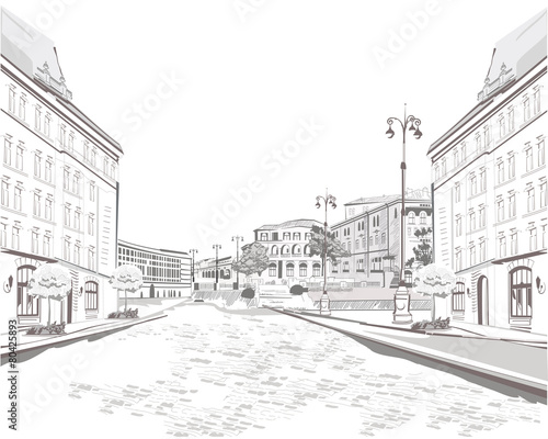 Series of street views in the old city