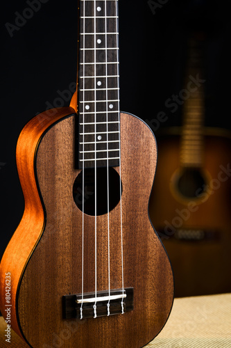 Ukulele and guitar