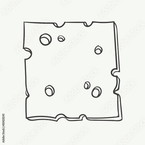 Hand drawn cheese