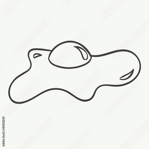 Hand drawn omelet