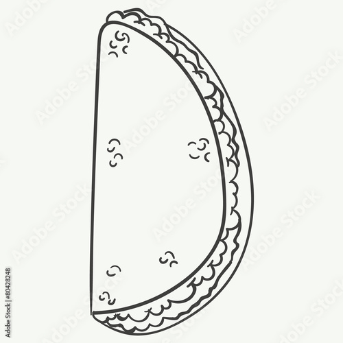 Hand drawn sandwich