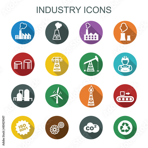 industry long shadow icons