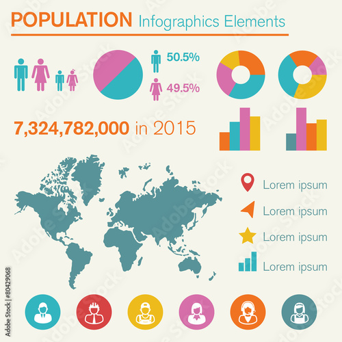 population infographics elements