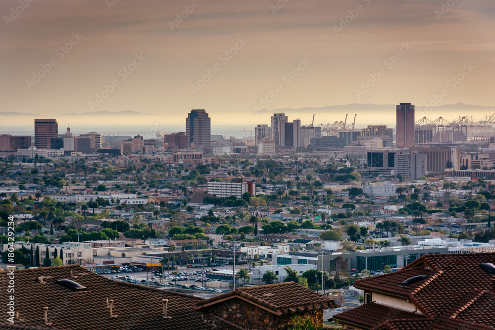 View of the Long Beach skyline from Hilltop Park, in Signal Hill