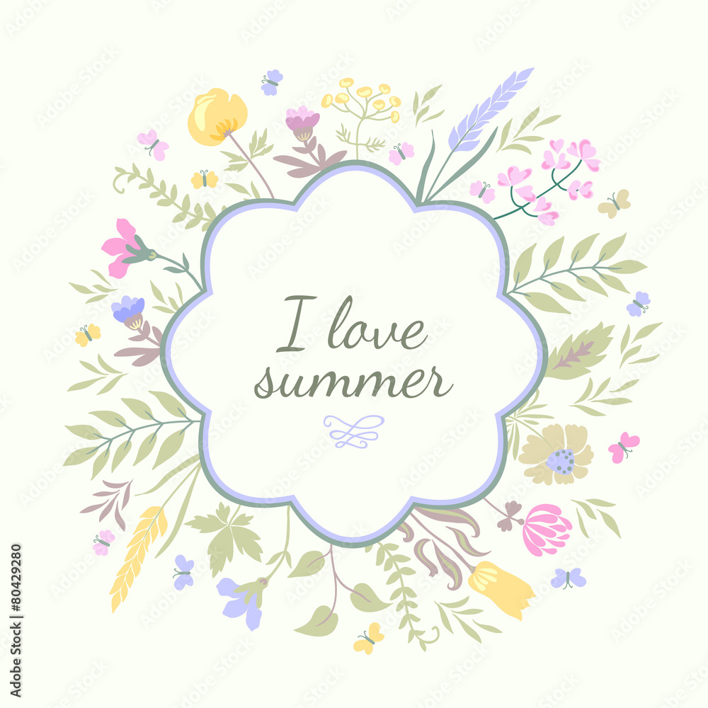 Obraz premium Summer vector background.