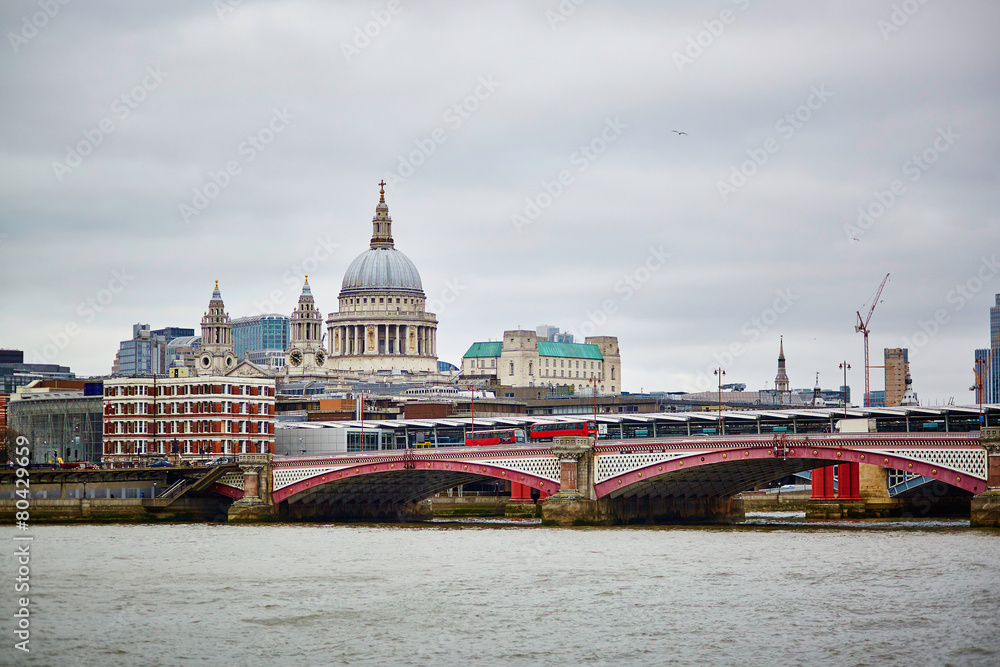 London skyline with St. Paul's cathedral